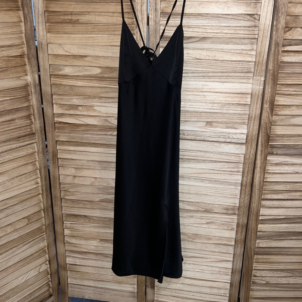 Black slip dress